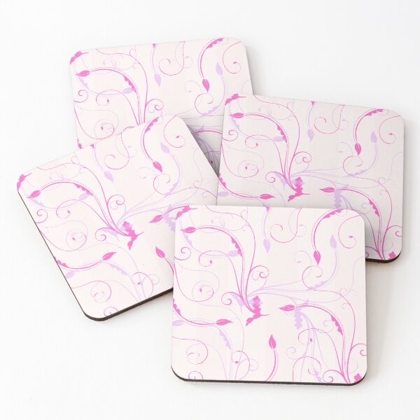 Item preview, abstract frutiger metro pink and purple floral pattern designed and sold by meuliasshop.