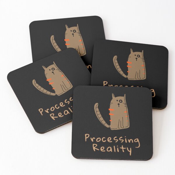 Item preview, Mood System Cats | Processing Reality | Minimalist Funny Cat designed and sold by ContigoART.