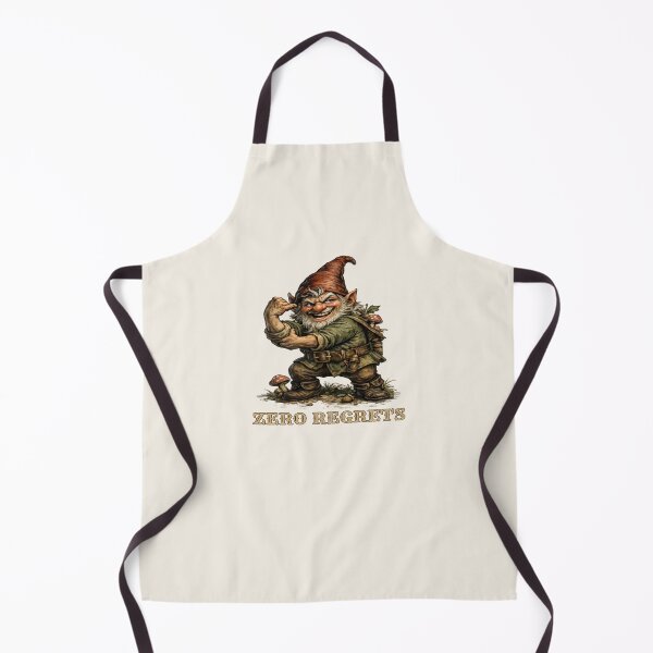 Item preview, Zero Regrets Funny Gnome – Vintage Fantasy Illustration designed and sold by Alpine-Ink.