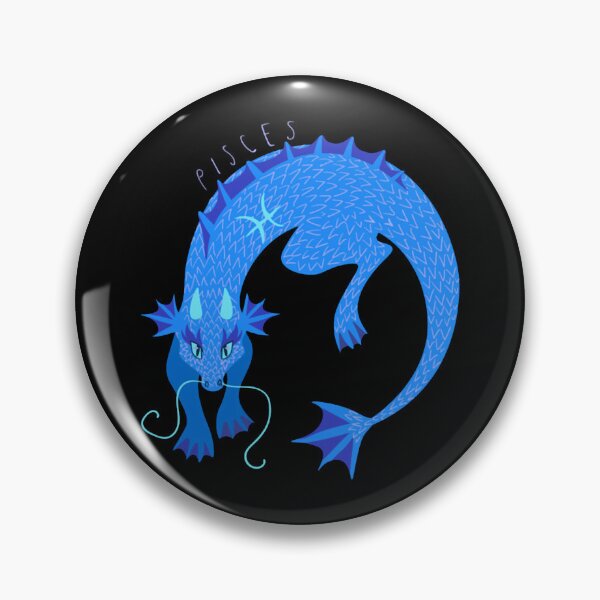 Item preview, Pisces Dragon Mystical Blue Celestial Fish Fantasy Graphic designed and sold by Lexastrong.