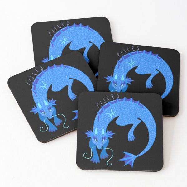 Item preview, Pisces Dragon Mystical Blue Celestial Fish Fantasy Graphic designed and sold by Lexastrong.