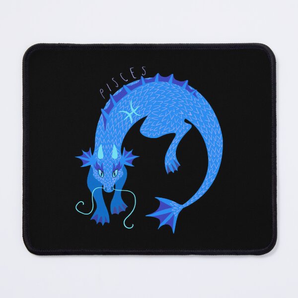 Item preview, Pisces Dragon Mystical Blue Celestial Fish Fantasy Graphic designed and sold by Lexastrong.