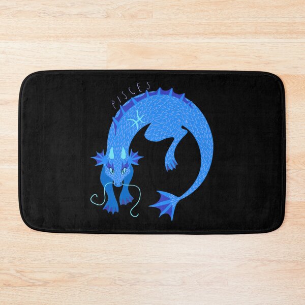Item preview, Pisces Dragon Mystical Blue Celestial Fish Fantasy Graphic designed and sold by Lexastrong.