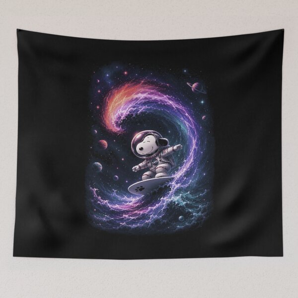Item preview, Snoopy Astronaut Space Surfing  designed and sold by artizallart.
