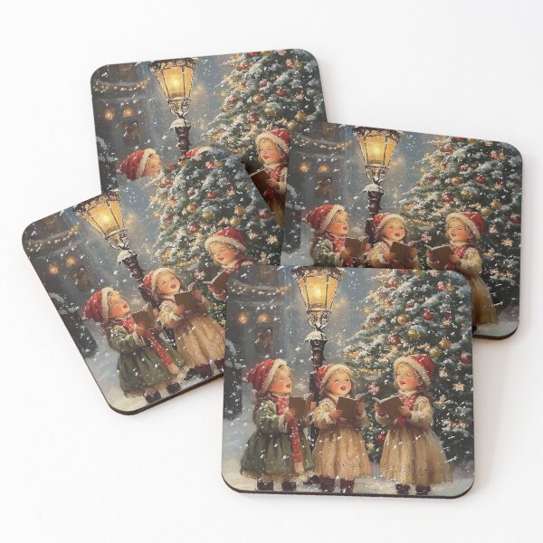 Item preview, Vintage Christmas Carol Kids Snow designed and sold by davidbradforde.
