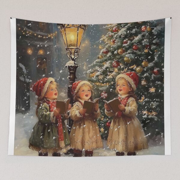 Item preview, Vintage Christmas Carol Kids Snow designed and sold by davidbradforde.