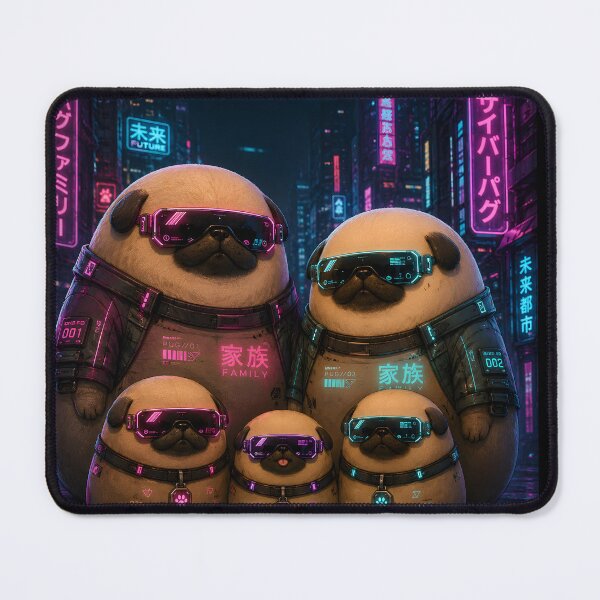 Item preview, Cyberpunk Pugtato | Potato Dog Family | Cute Neon Sci-Fi Kawaii Pups designed and sold by artizallart.