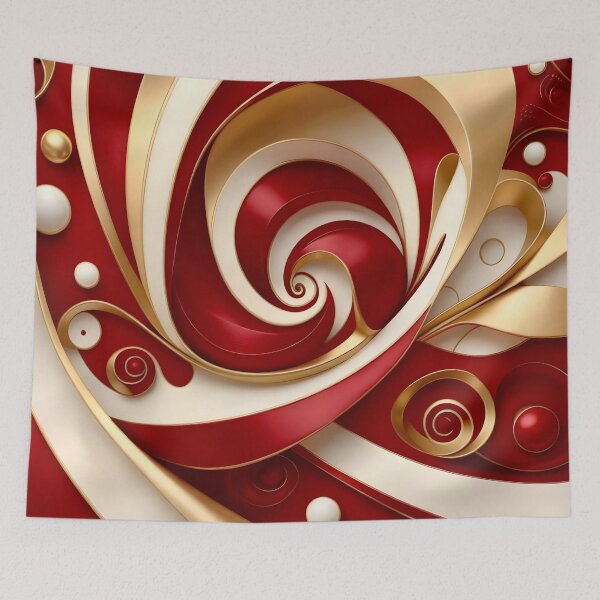 Item preview, Festive Christmas Greetings in Red and White designed and sold by Vicky Brago-Mitchell®.