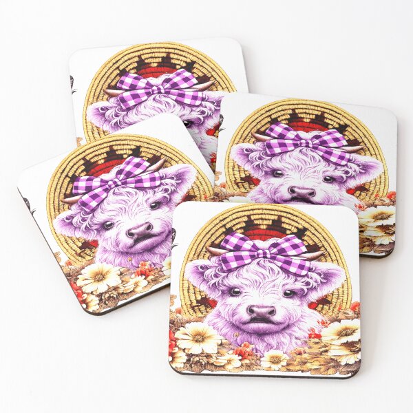 Item preview, Highland Calf purple designed and sold by NativeGraffix.