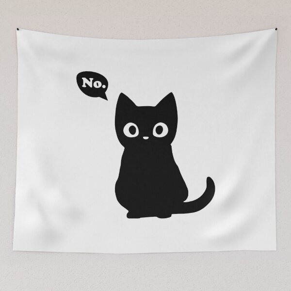 Item preview, Black Cat Say No designed and sold by xelkaiory.