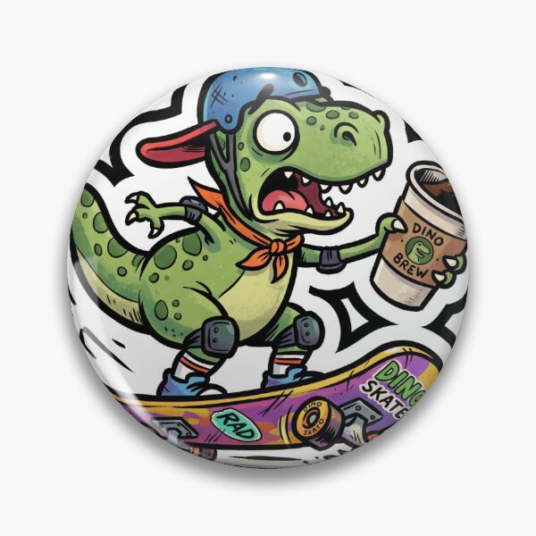 Artikelvorschau, Ein winziger Dinosaurier fährt auf einem Skateboard entworfen und verkauft von Ronzluvop.