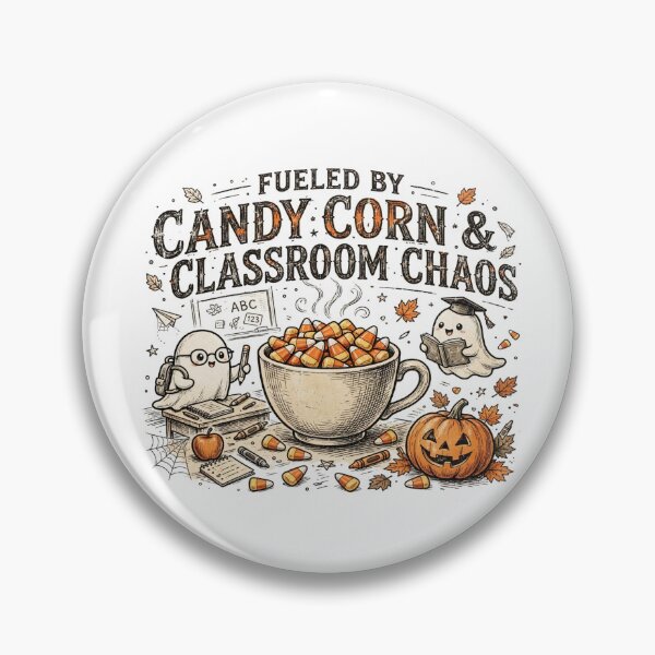 Item preview, Halloween Teacher Fueled By Candy Corn Classroom Chaos Ghost Pumpkin designed and sold by Yellowriversss.