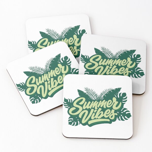 Item preview, Summer Vibes Tropical Palm Leaves Typography designed and sold by AYNStudio.
