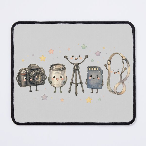 Item preview, Cute Camera Friends Watercolor Photography Crew designed and sold by CF_VintageDesign.