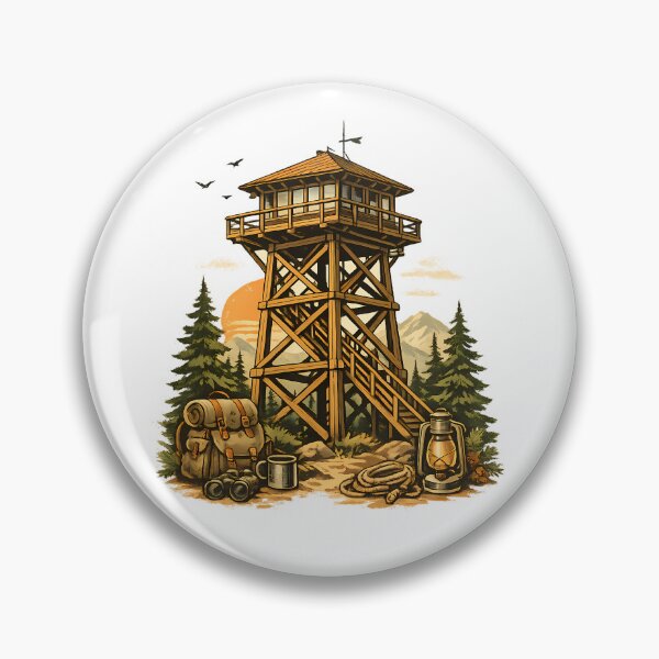 Item preview, Retro ranger watchtower designed and sold by Daily Quirk.