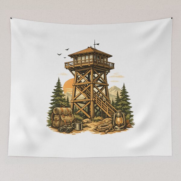 Item preview, Retro ranger watchtower designed and sold by Daily Quirk.