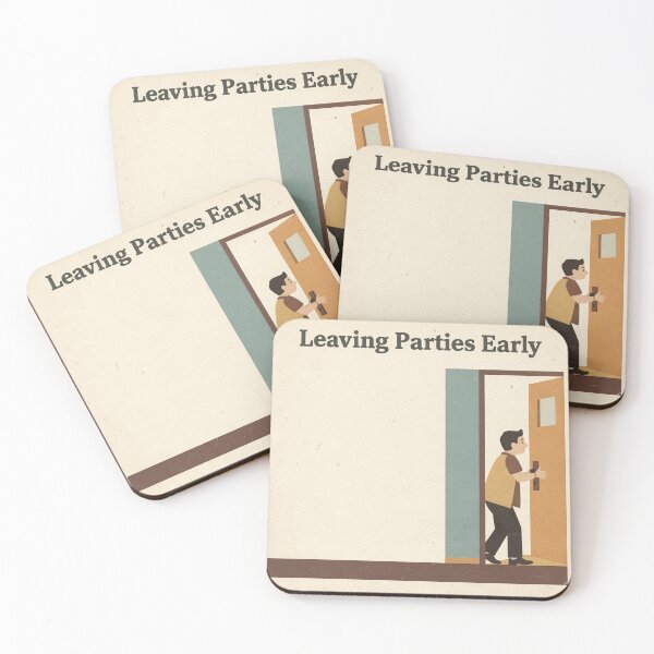 Item preview, Department of Leaving Parties Early Retro Poster designed and sold by PictorialWhimsy.