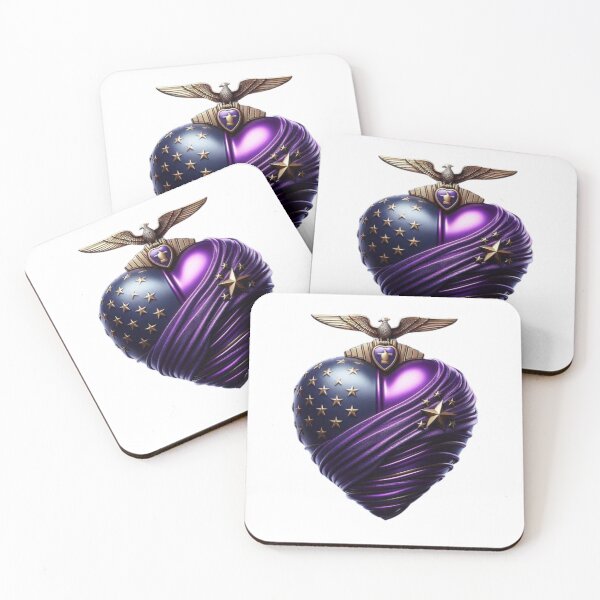 Item preview, Purple Heart Day Patriotic Heart Emblem | Honor, Courage & Sacrifice designed and sold by Palette & Hue.