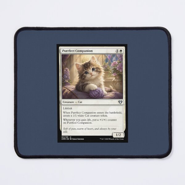 Item preview, Purrfect Companion MTG Style Creature Cat designed and sold by LivingRoomZoo.