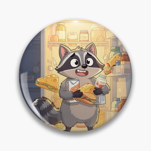 Item preview, Raccoon Caught Red-Handed Raiding the Fridge designed and sold by PictorialWhimsy.