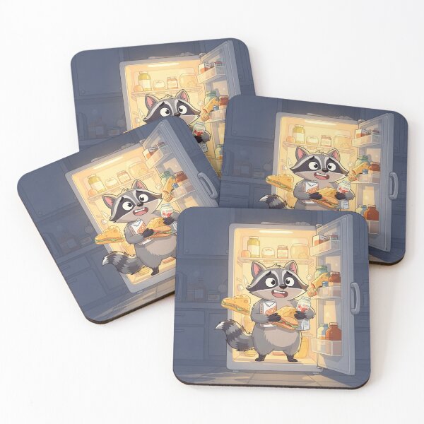 Item preview, Raccoon Caught Red-Handed Raiding the Fridge designed and sold by PictorialWhimsy.