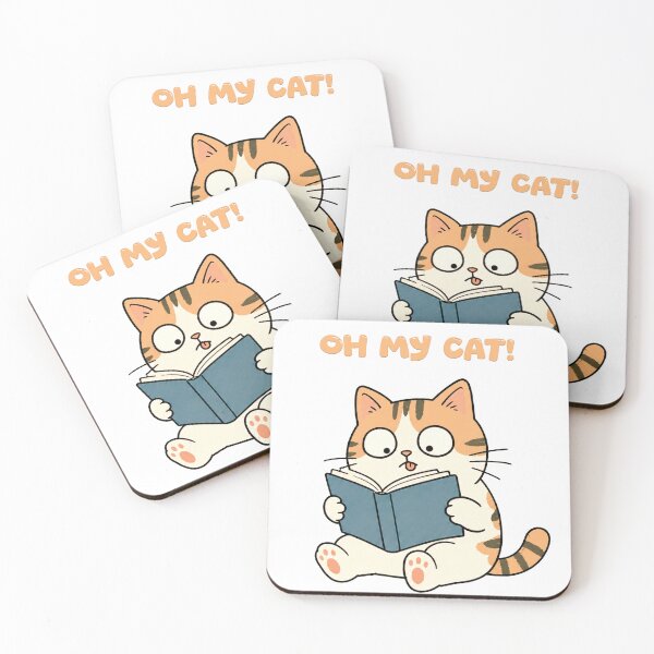 Item preview, ​Oh My Cat Cute Reading Cat with Book designed and sold by AYNStudio.