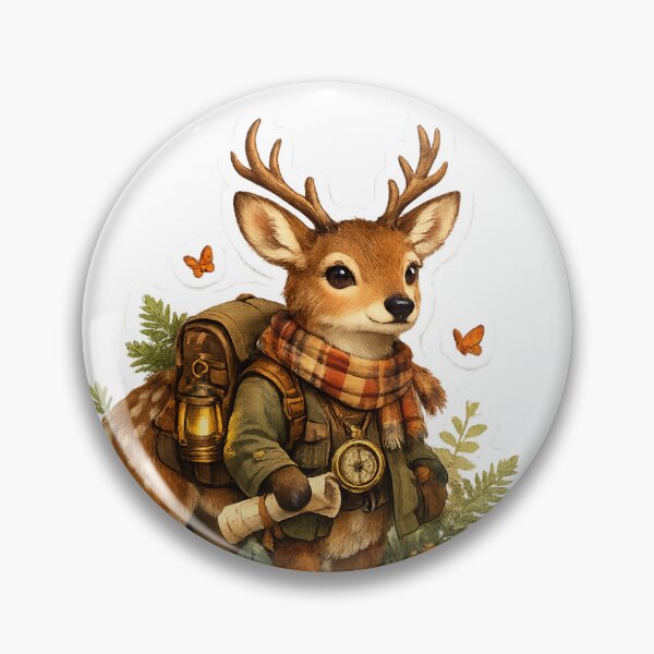 Item preview, Adventurous Deer Explorer Sticker Art designed and sold by Smoimi.