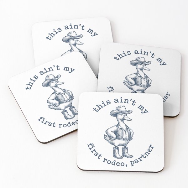 Item preview, This Ain't My First Rodeo Partner Funny Cowboy Duck Western Graphic Tee designed and sold by StickerNestYou.