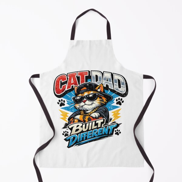 Item preview, Built Different Cat Dad Funny Meme designed and sold by teemix.