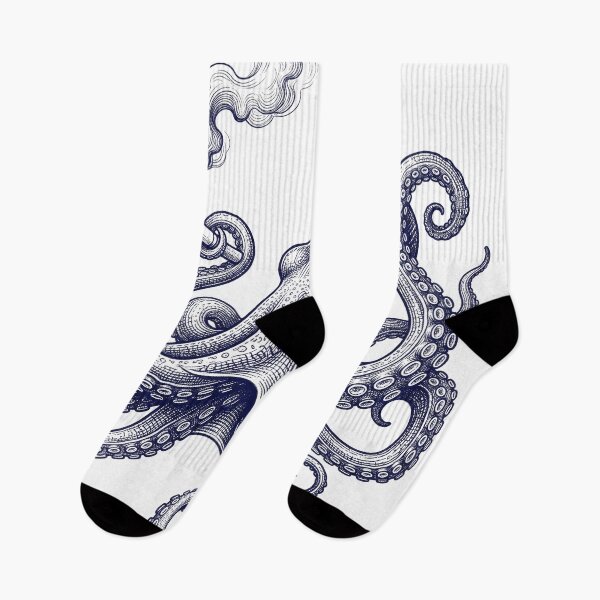 Item preview, Cool Smoking Octopus Vintage Line Art designed and sold by seven things shop.