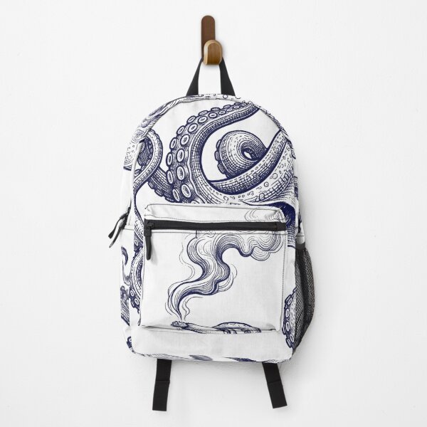 Item preview, Cool Smoking Octopus Vintage Line Art designed and sold by seven things shop.