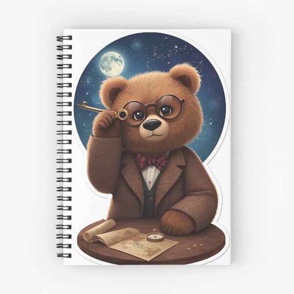 Item preview, Professor Bear Astronomer - Cute Space Bear with Telescope and Star Map designed and sold by Aleks894.