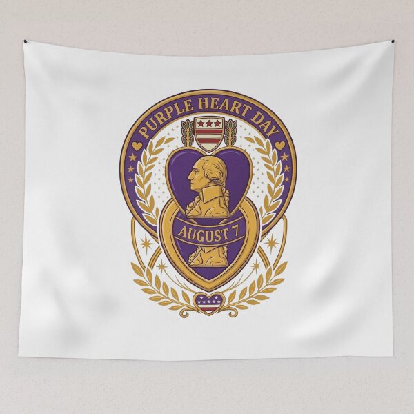 Item preview, Purple Heart Day August 7 | Honor, Valor & Military Sacrifice designed and sold by Palette & Hue.