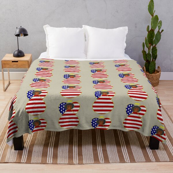 Item preview, African American USA Flag Angel designed and sold by AuntieShoe.