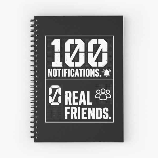 Item preview, 100 Notifications Zero Real Friends Funny Introvert Social Media Humor designed and sold by SplashTastic.