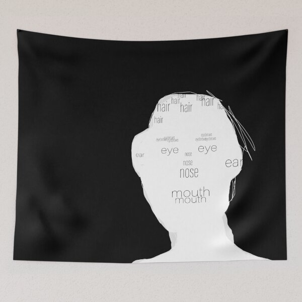 Item preview, Face Recognition | Minimalist Conceptual Portrait Typography designed and sold by Lifer Art and Design.