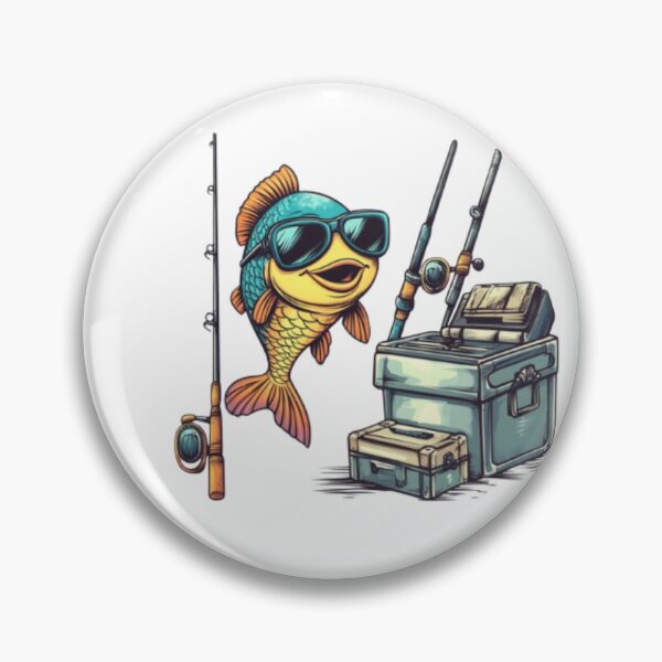 Artikelvorschau, "Lustiges Geschenk für Angler-Papas – Cartoon-Angelillustration für T-Shirt, Aufkleber, Tasse" entworfen und verkauft von NoFishToday.
