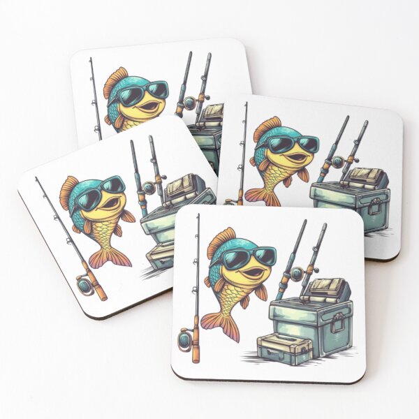 Item preview, "Funny Fisherman Dad Gift — Cartoon Fishing Illustration for T-Shirt, Sticker, Mug" designed and sold by NoFishToday.