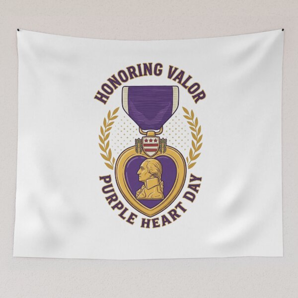 Item preview, Honoring Valor Purple Heart Day | Patriotic Military Tribute designed and sold by Palette & Hue.