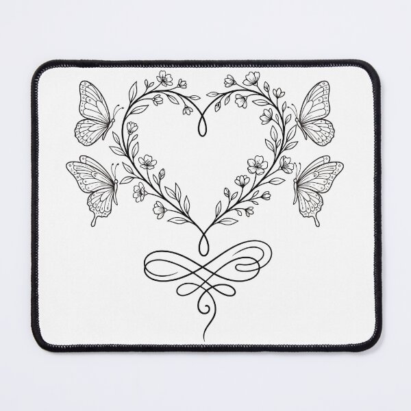 Item preview, Butterfly Botanical Heart Line Art designed and sold by seven things shop.