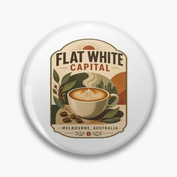 Item preview, Melbourne Flat White Capital Retro Coffee | Vintage Melbourne Australia Café Culture Design designed and sold by Globalcitytees.