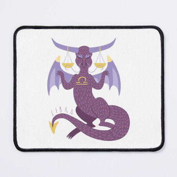 Item preview, Libra Dragon Cute Purple Scale Guardian Zodiac Illustration designed and sold by Lexastrong.