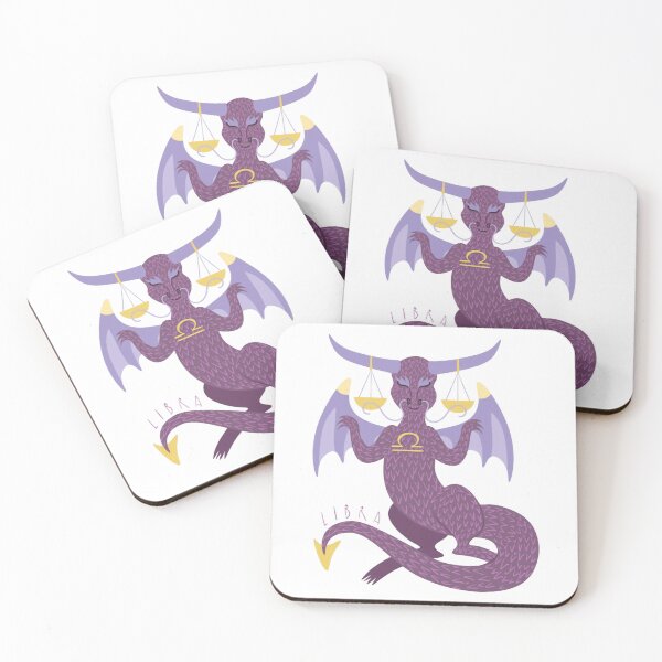 Item preview, Libra Dragon Cute Purple Scale Guardian Zodiac Illustration designed and sold by Lexastrong.