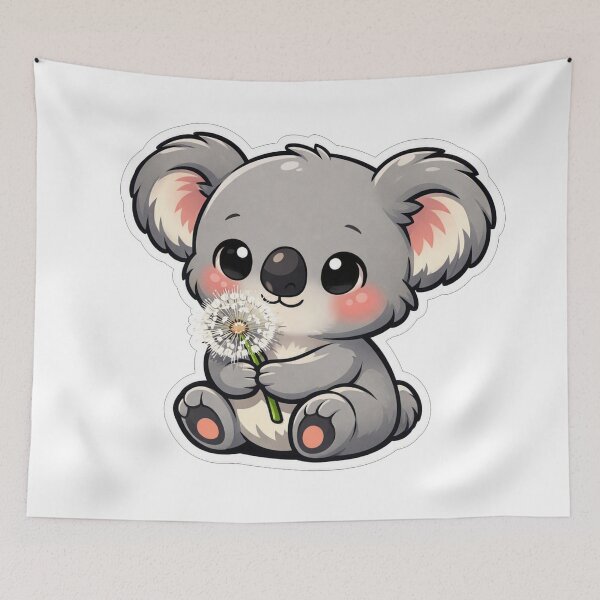 Item preview, Cute Baby Koala Holding A Dandelion designed and sold by Owcomm.