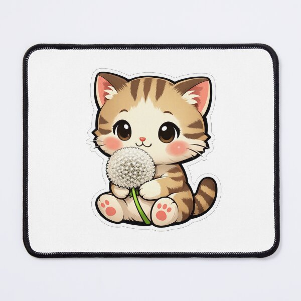 Item preview, Cute Kitten Holding A Fluffy Dandelion designed and sold by Owcomm.