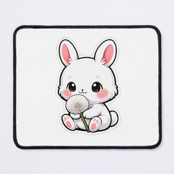 Item preview, Cute Bunny Holding a Fluffy Dandelion designed and sold by Owcomm.