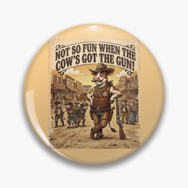 Item preview, Cow Sheriff Got The Gun Wild West Humor designed and sold by Flirt-Teez.