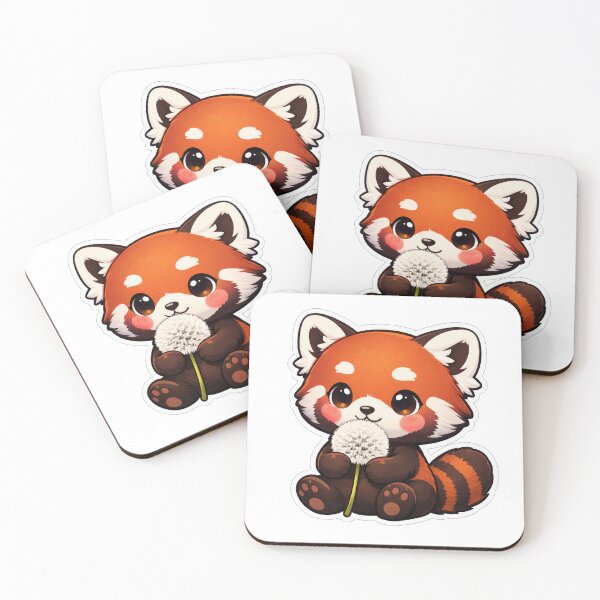 Item preview, Cute Red Panda Holding A Dandelion designed and sold by Owcomm.