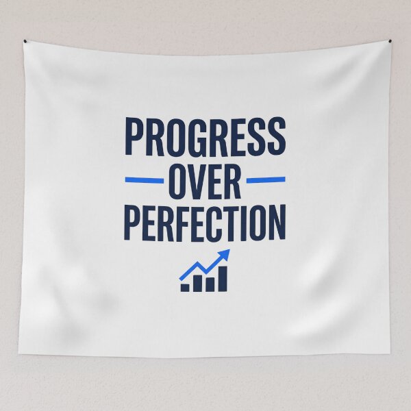 Item preview, Progress Over Perfection Motivational Mindset Quote Graphic designed and sold by TeeStyle.mr.