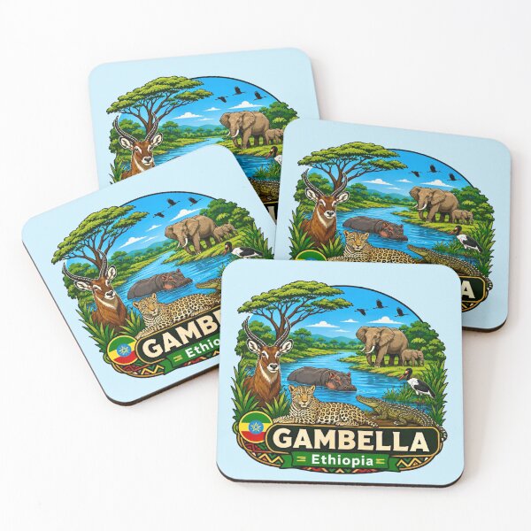 Item preview, Gambella, Ethiopia | African River and Safari Animals designed and sold by Myra365Art.